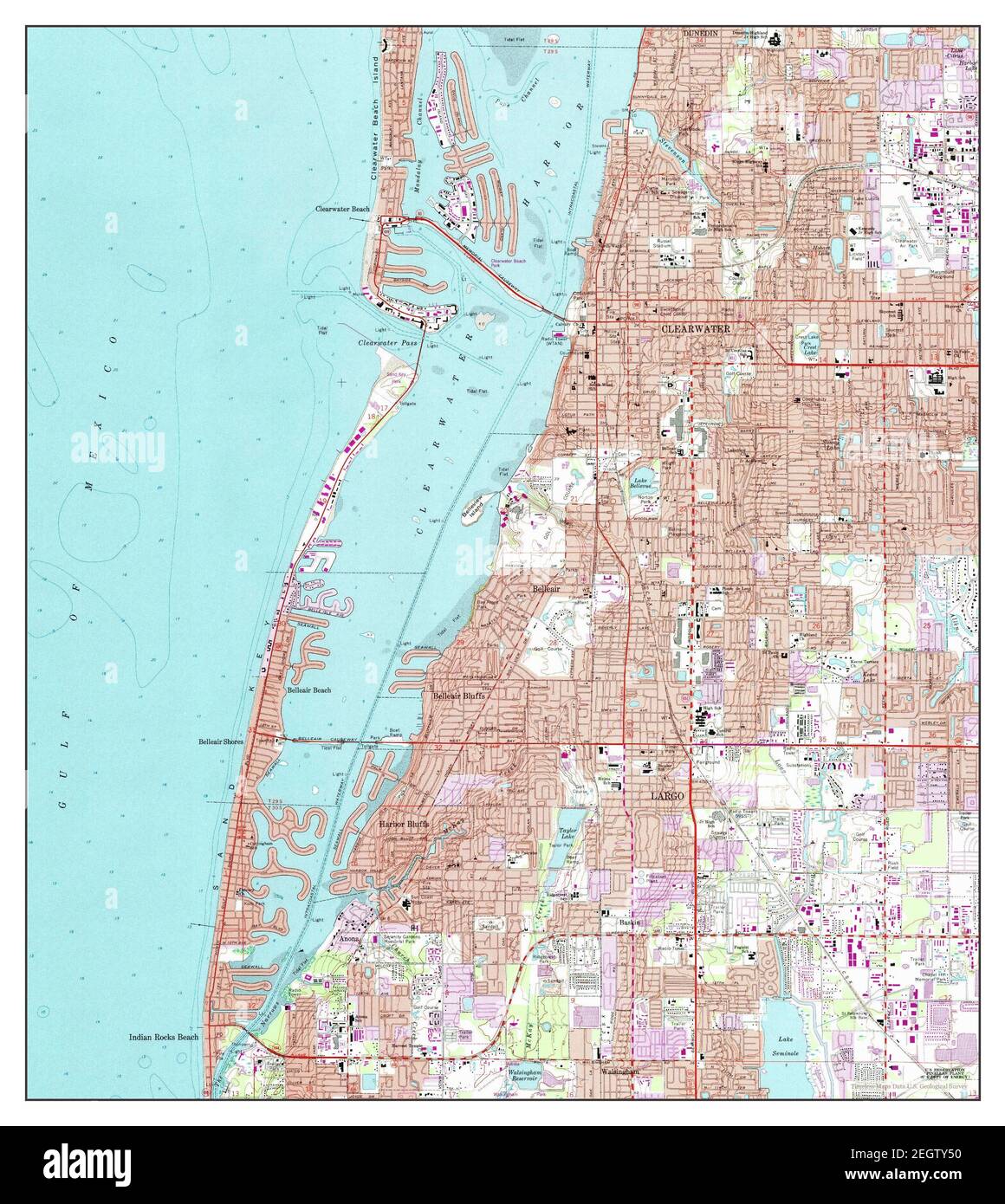 Clearwater Florida map 1974 - Clearwater Florida Map 1974 124000 United States Of America By Timeless Maps Data Us Geological Survey 2EGTY50