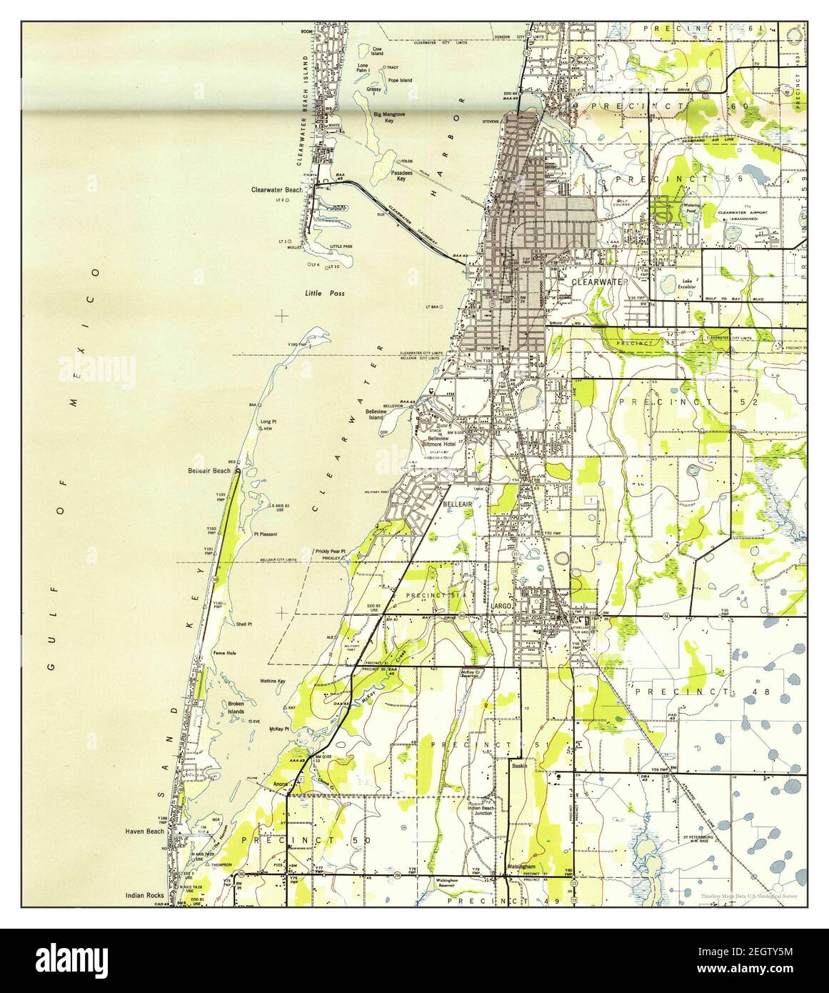 Clearwater Florida map 1943 - Clearwater Florida Map 1943 124000 United States Of America By Timeless Maps Data Us Geological Survey 2EGTY5M