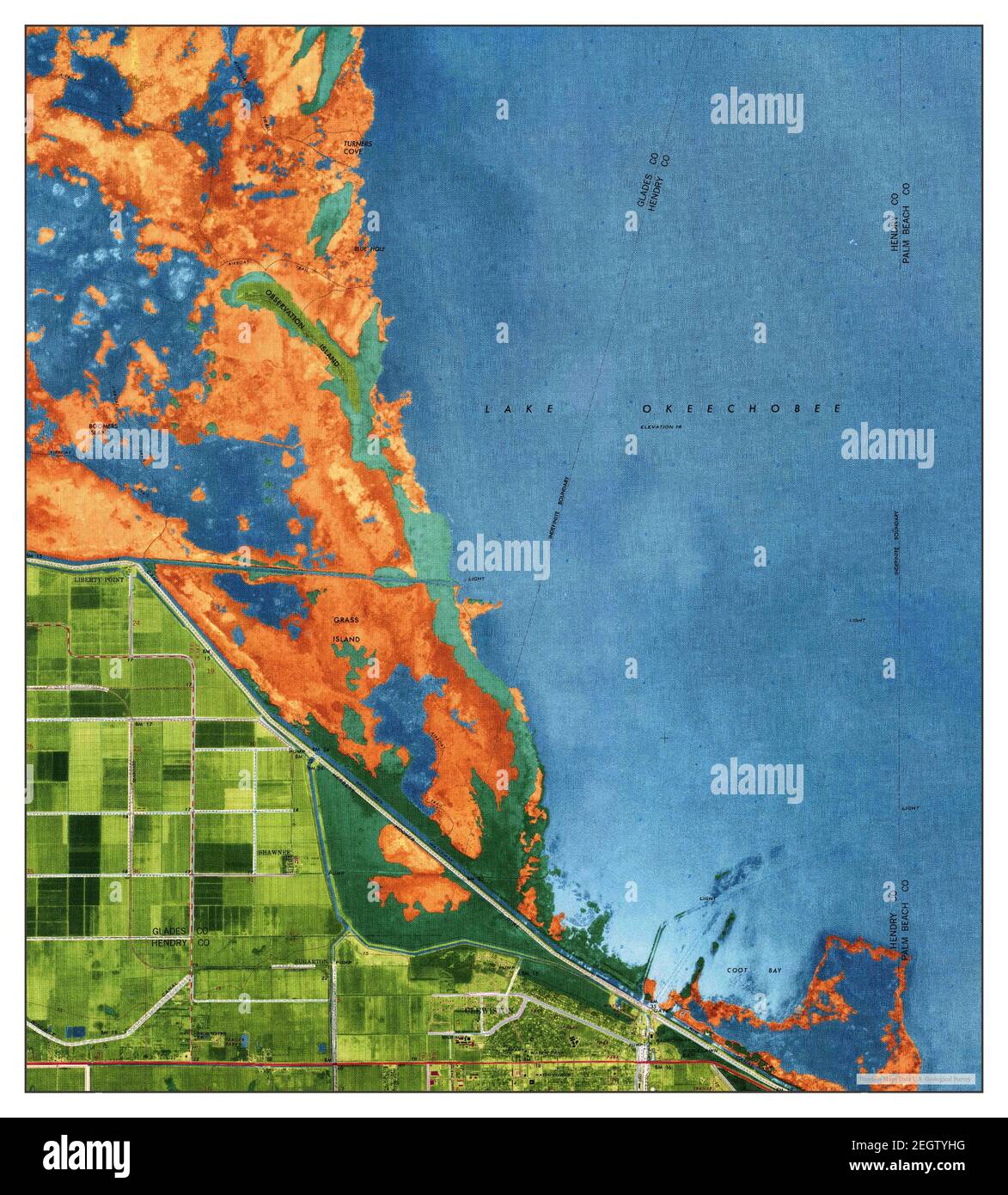 Map of clewiston hi res stock photography - Clewiston North Florida Map 1971 124000 United States Of America By Timeless Maps Data Us Geological Survey 2EGTYHG 