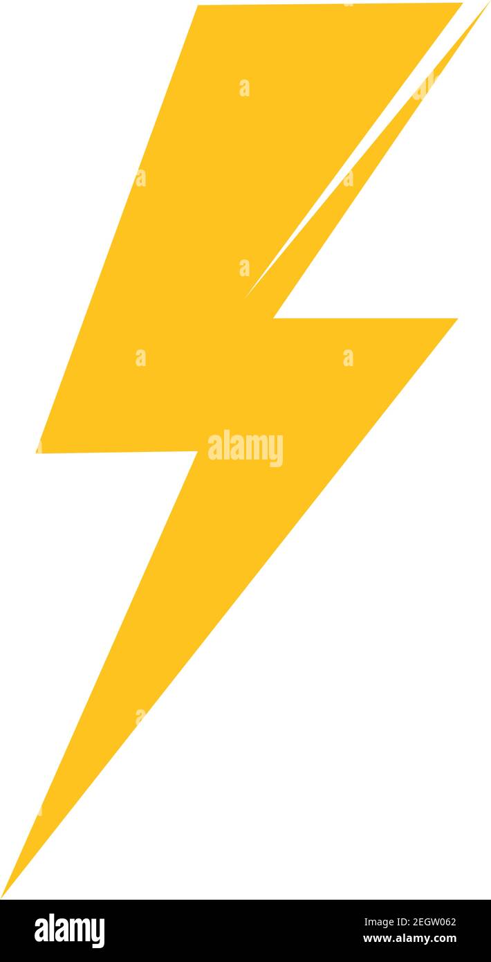 Thunder and Bolt Lighting Flash Icons Set. Flat Style on Dark Background. Vector - Vector Stock Vector