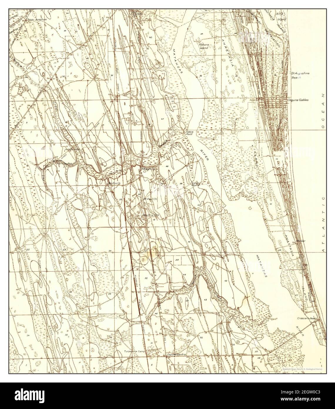 Crescent Beach Florida Map Crescent Beach, Florida, Map 1937, 1:24000, United States Of America By  Timeless Maps, Data U.s. Geological Survey Stock Photo - Alamy
