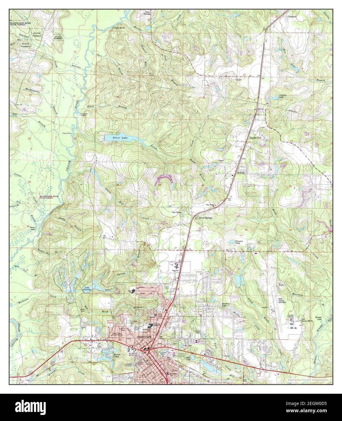 Map of crestview hi res stock photography - Crestview North Florida Map 1973 124000 United States Of America By Timeless Maps Data Us Geological Survey 2EGW0D5