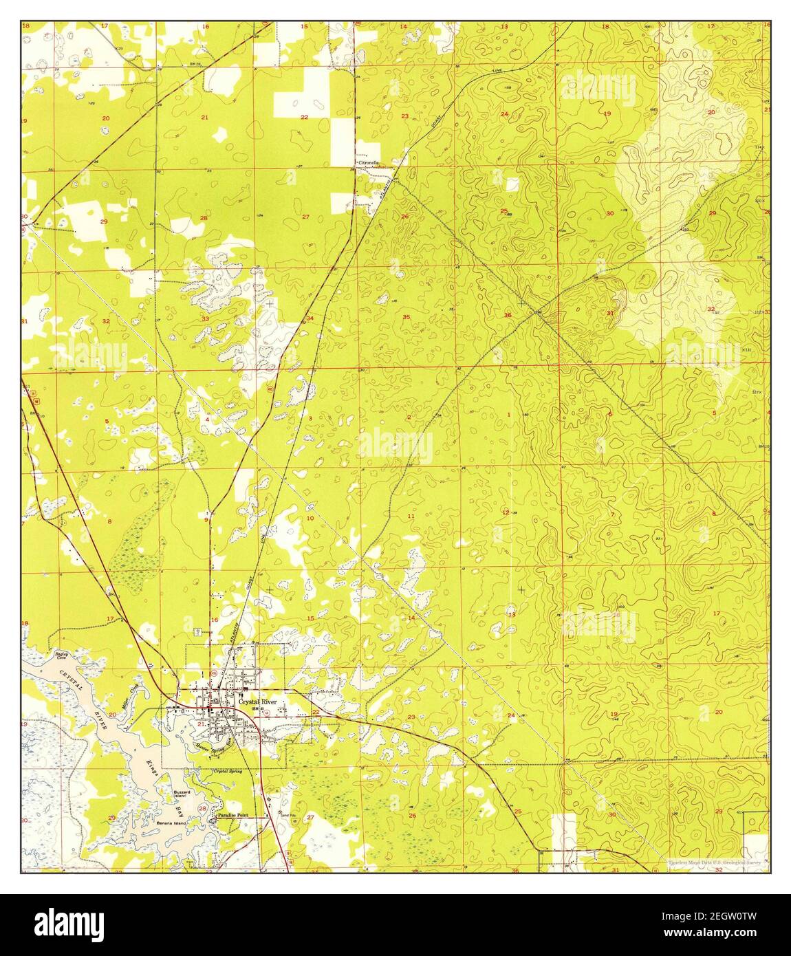 Crystal River, Florida, map 1954, 1:24000, United States of America by Timeless Maps, data U.S ...