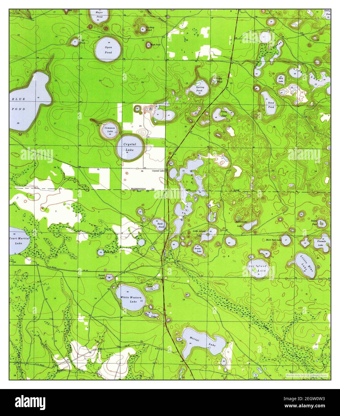 Crystal Lake, Florida, map 1945