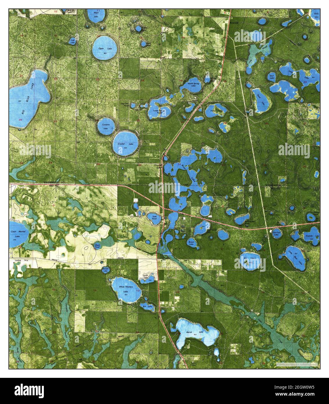 Crystal Lake, Florida, map 1982