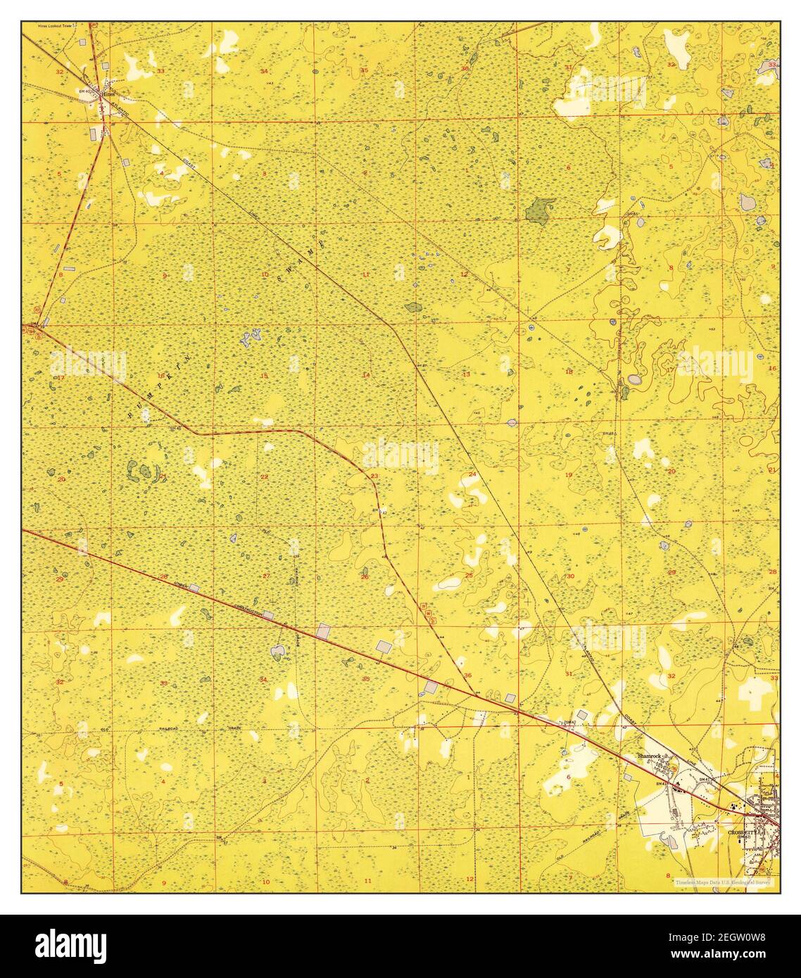 Cross city florida map Cut Out - Cross City West Florida Map 1954 124000 United States Of America By Timeless Maps Data Us Geological Survey 2EGW0W8 