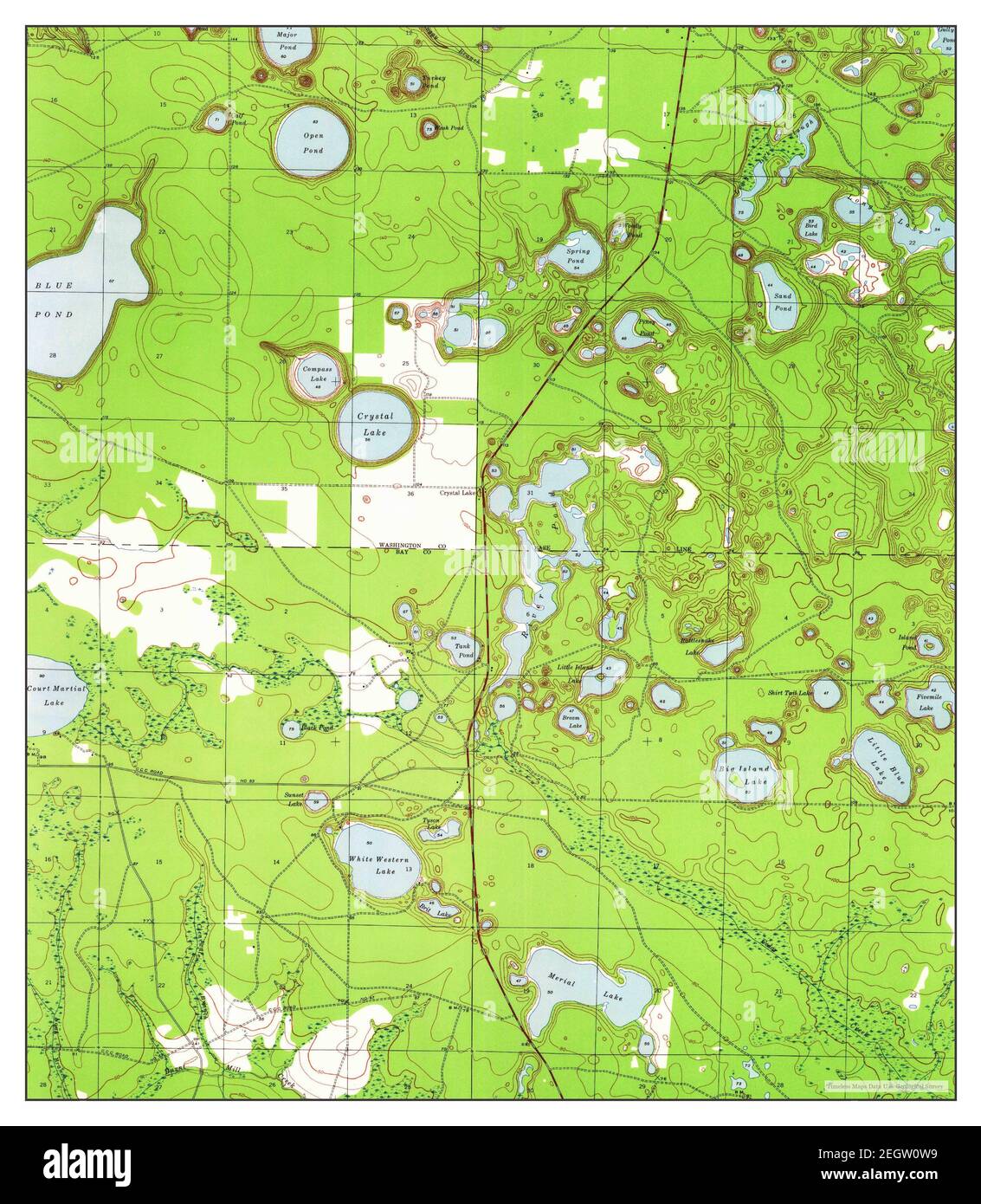 Crystal Lake, Florida, map 1944, 1:24000, United States of America by Timeless Maps, data U.S. Geological Survey Stock Photo