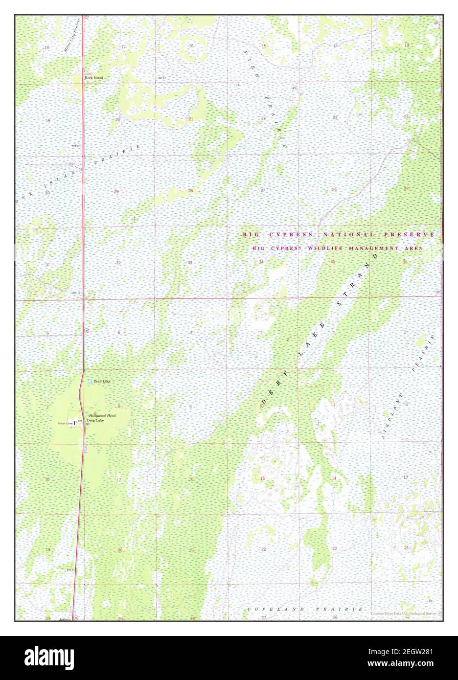 Deep Lake, Florida, map 1959, 1:24000, United States of America by Timeless Maps, data U.S. Geological Survey Stock Photo