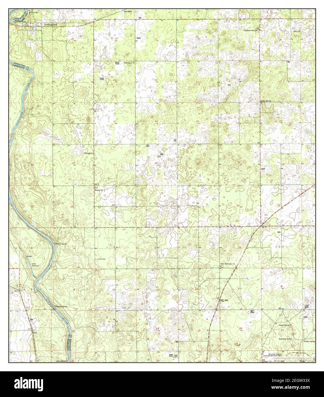 Dowling Park, Florida, map 1954, 124000, United States of America by