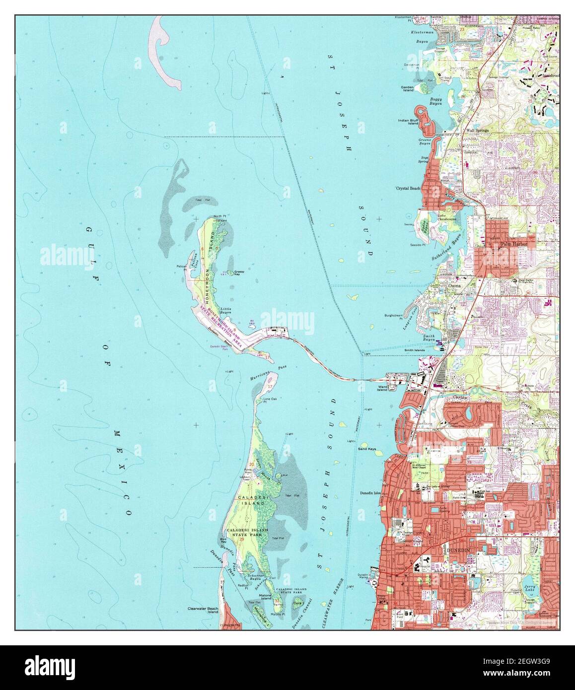 Dunedin, Florida, map 1974, 124000, United States of America by Timeless Maps, data U.S