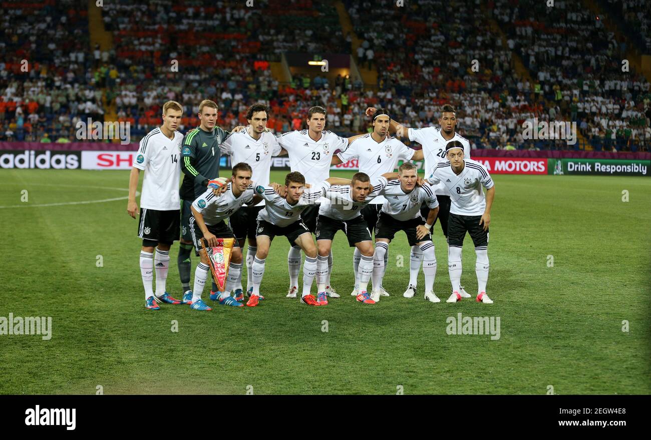 Football Holland V Germany Uefa Euro 2012 Group B Metalist Stadium Kharkiv Ukraine 13 6 12 The Germany Team Mandatory Credit Action Images Carl Recine Stock Photo Alamy