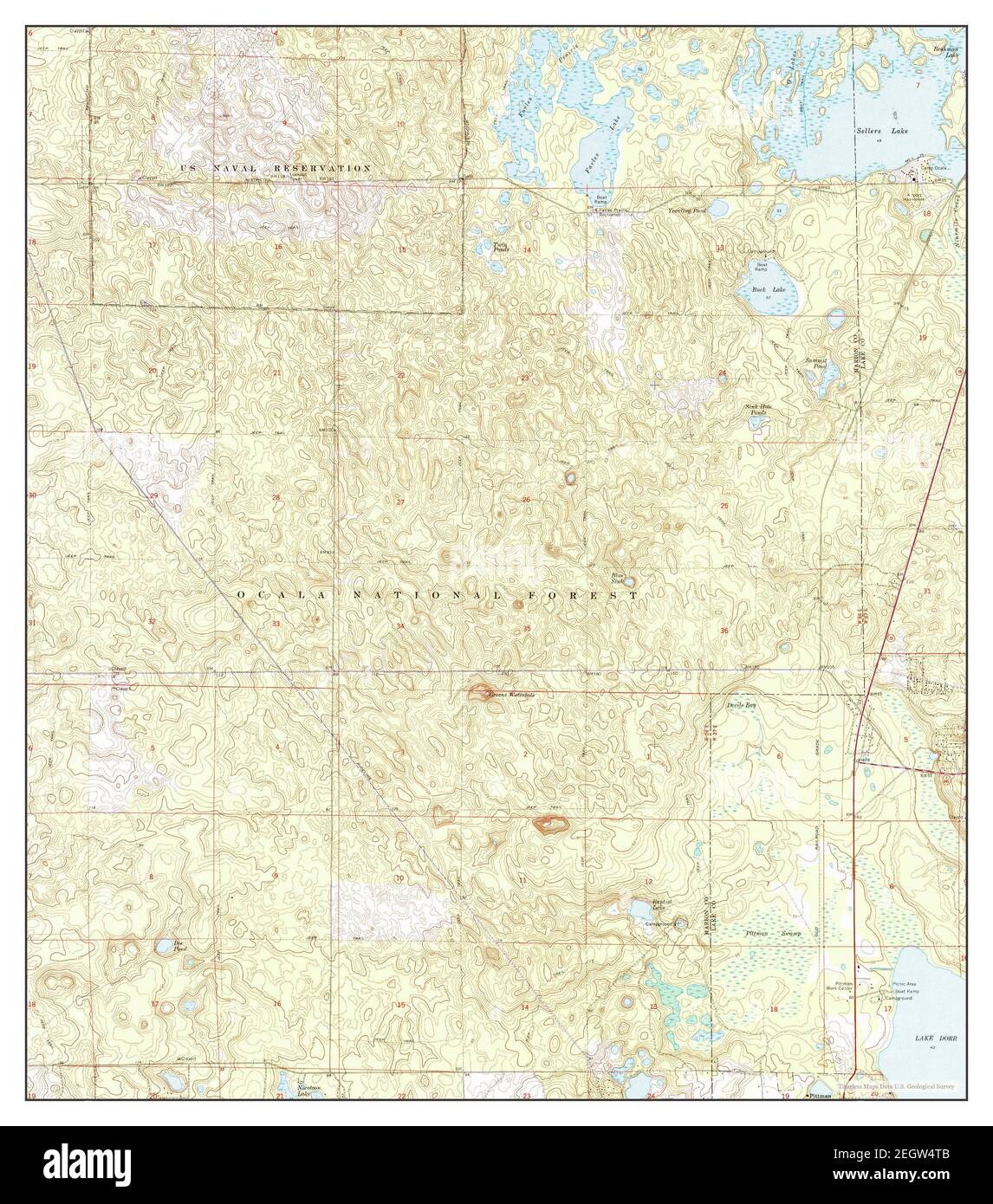 Farles Lake, Florida, map 1972, 1:24000, United States of America by Timeless Maps, data U.S. Geological Survey Stock Photo