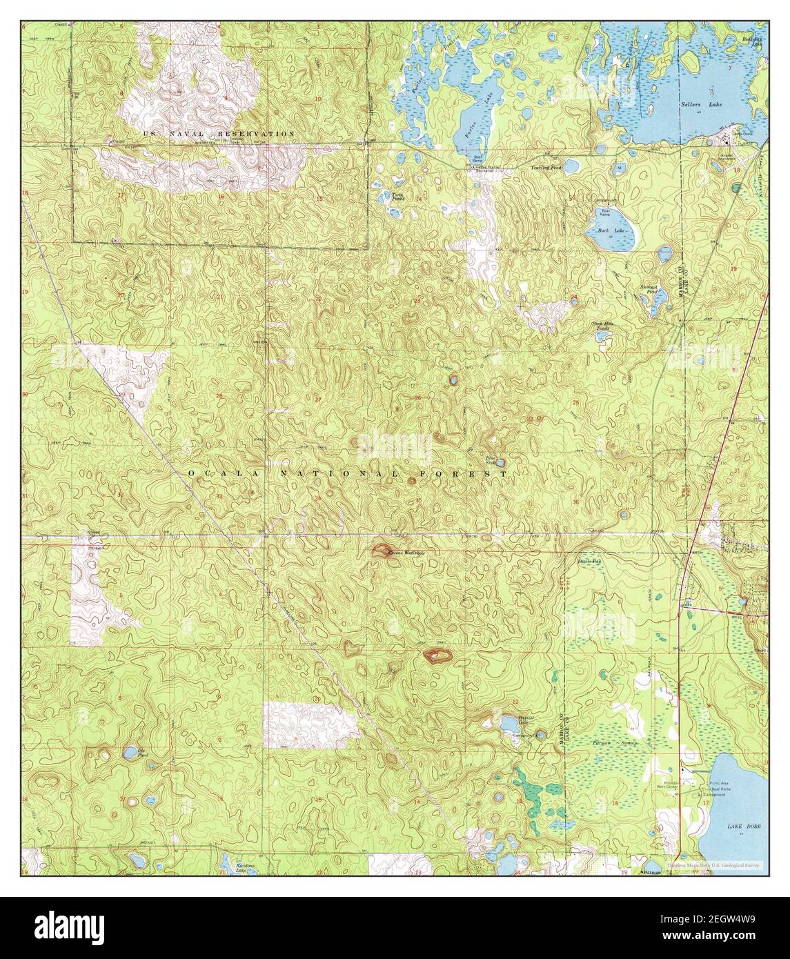 Farles Lake, Florida, map 1972, 1:24000, United States of America by Timeless Maps, data U.S. Geological Survey Stock Photo