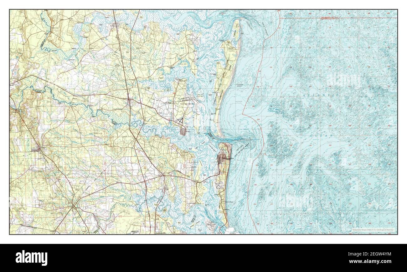 Fernandina Beach, Florida, map 1981, 1100000, United States of America