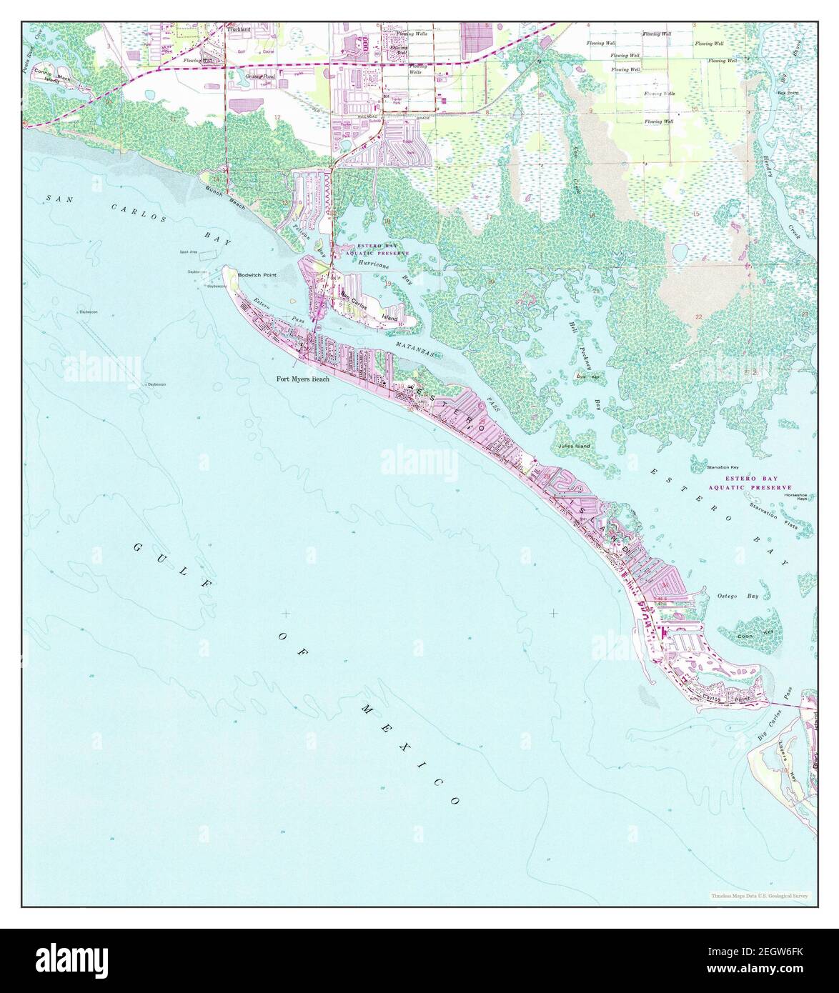 Fort Myers Beach Florida map - Fort Myers Beach Florida Map 1958 124000 United States Of America By Timeless Maps Data Us Geological Survey 2EGW6FK