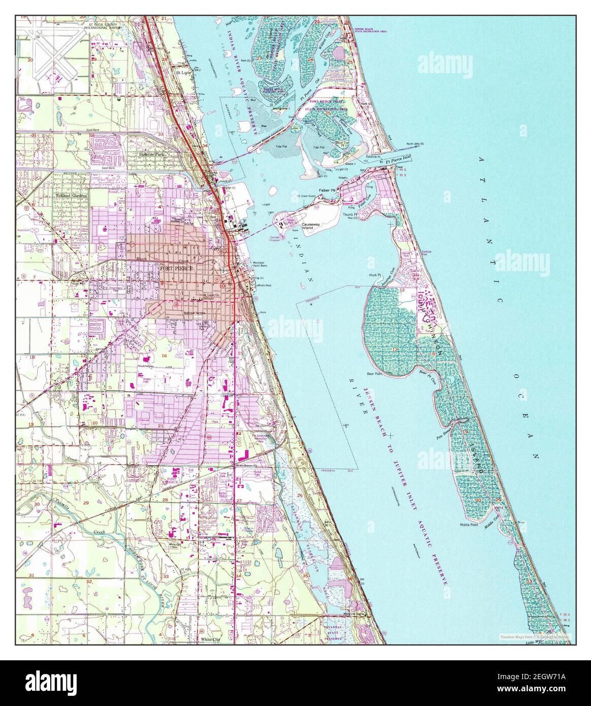 Fort Pierce Florida map 1949 - Fort Pierce Florida Map 1949 124000 United States Of America By Timeless Maps Data Us Geological Survey 2EGW71A