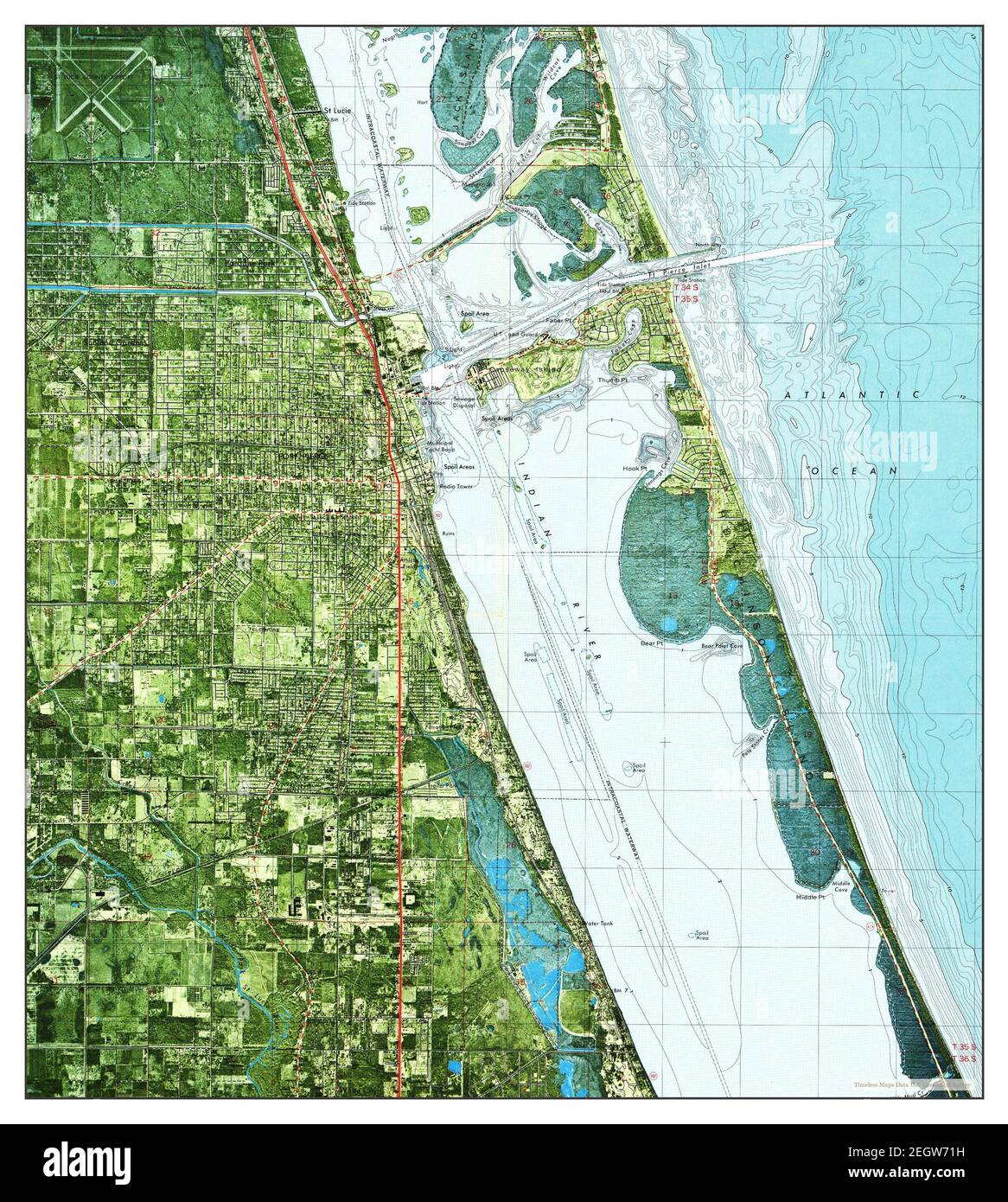Fort Pierce Florida map 1972 - Fort Pierce Florida Map 1972 124000 United States Of America By Timeless Maps Data Us Geological Survey 2EGW71H