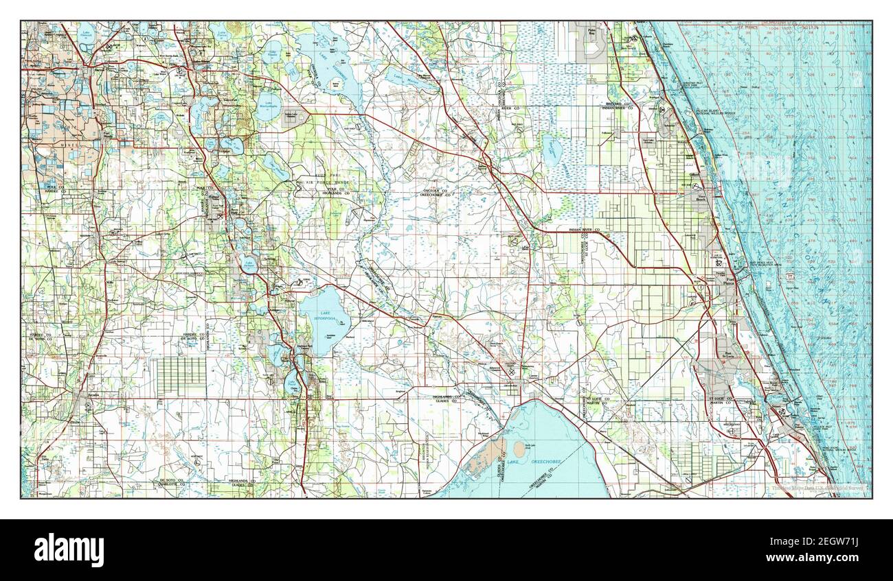 Fort Pierce, Florida, map 1988, 1250000, United States of America by