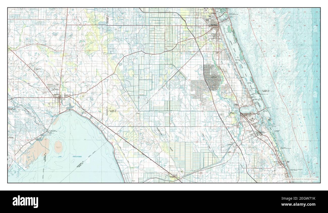 Fort Pierce Florida map 1986 - Fort Pierce Florida Map 1986 1100000 United States Of America By Timeless Maps Data Us Geological Survey 2EGW71K