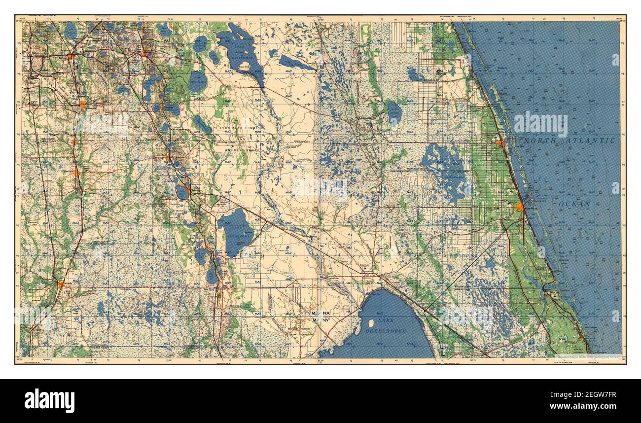 Fort Pierce Florida map 1958 - Fort Pierce Florida Map 1958 1250000 United States Of America By Timeless Maps Data Us Geological Survey 2EGW7FR