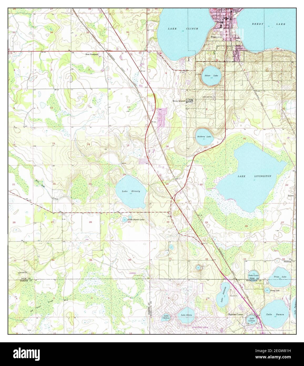 Frostproof, Florida, map 1953, 124000, United States of America by