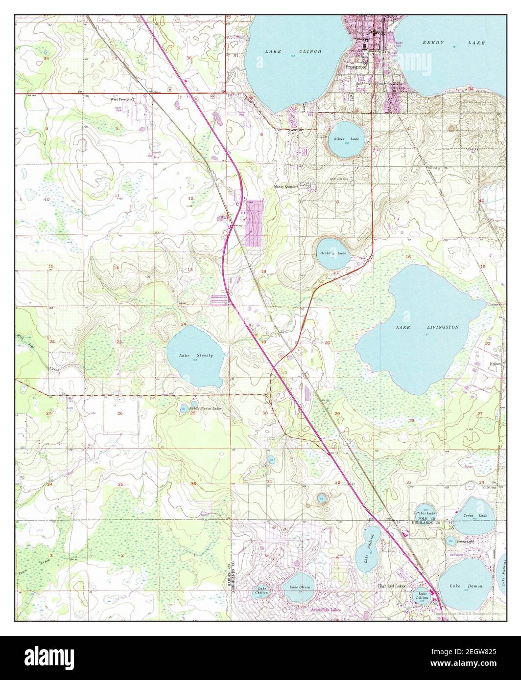 Frostproof, Florida, map 1953, 124000, United States of America by Timeless Maps, data U.S