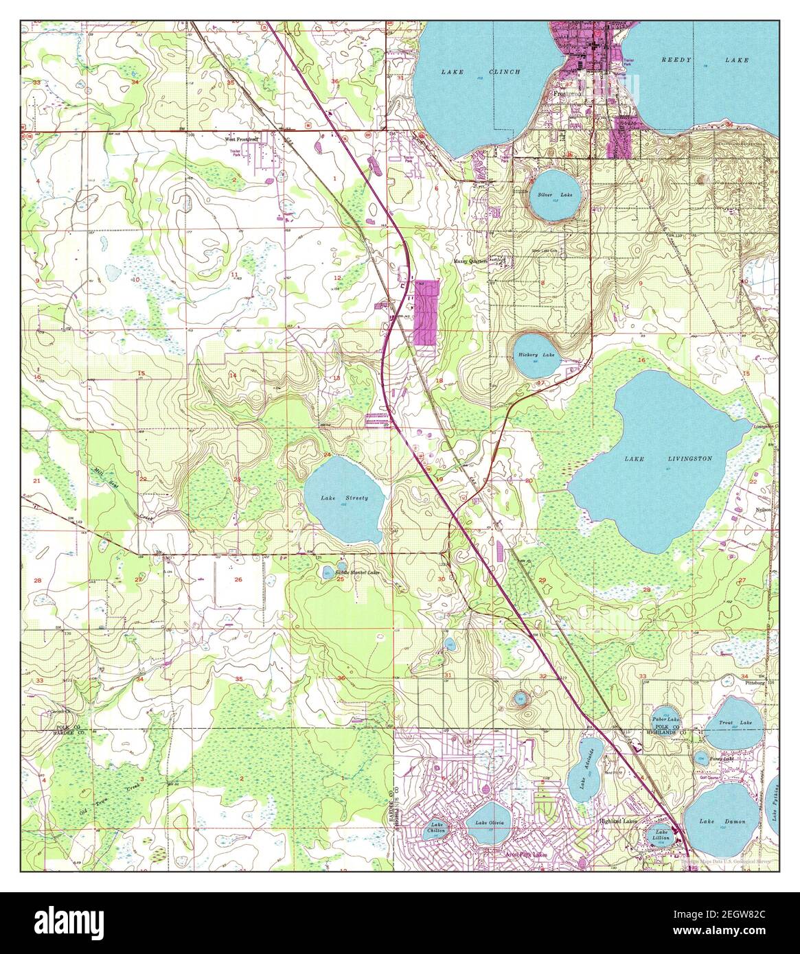 Frostproof, Florida, map 1953, 1:24000, United States of America by ...