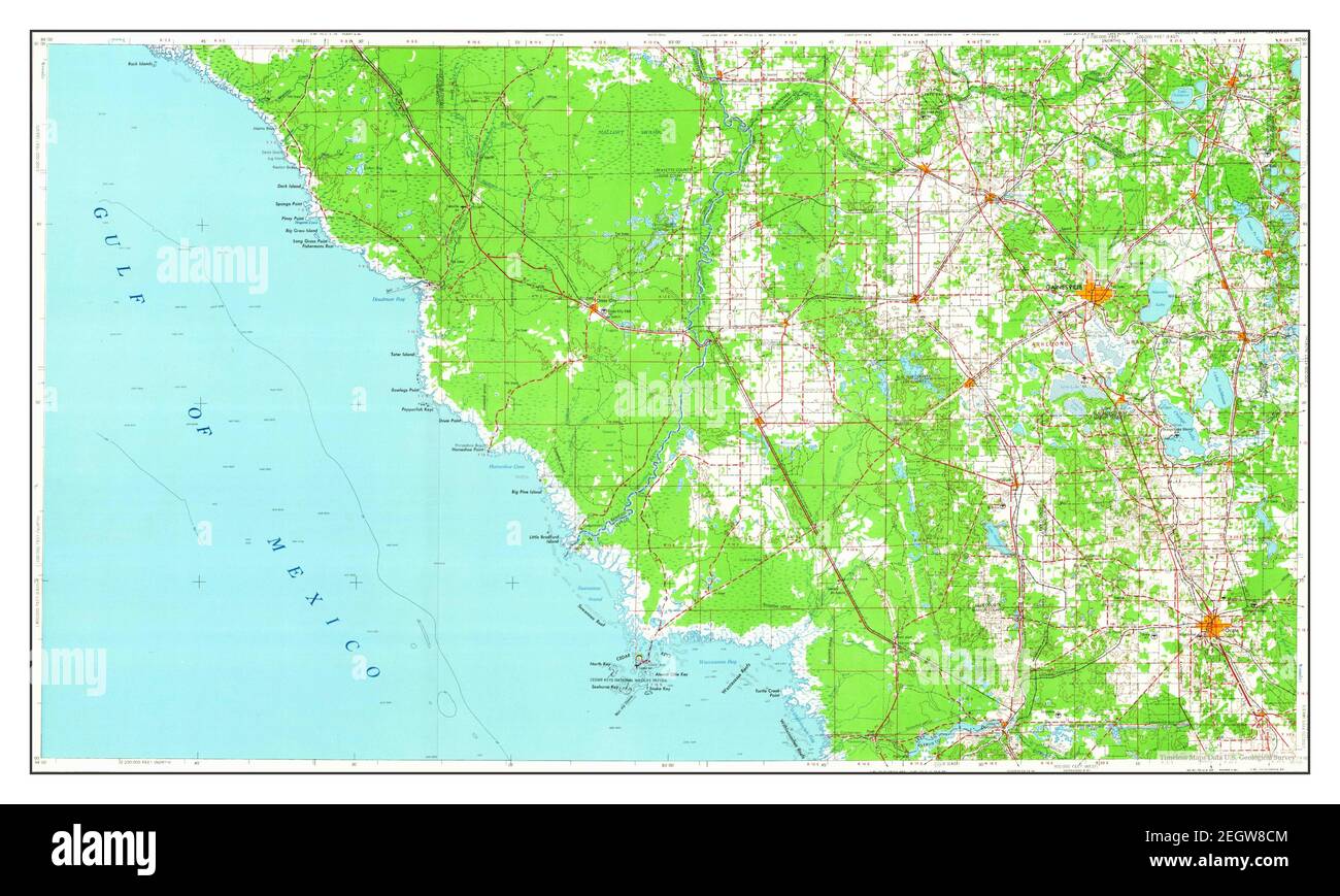 Gainesville, Florida, map 1954, 1:250000, United States of America by ...