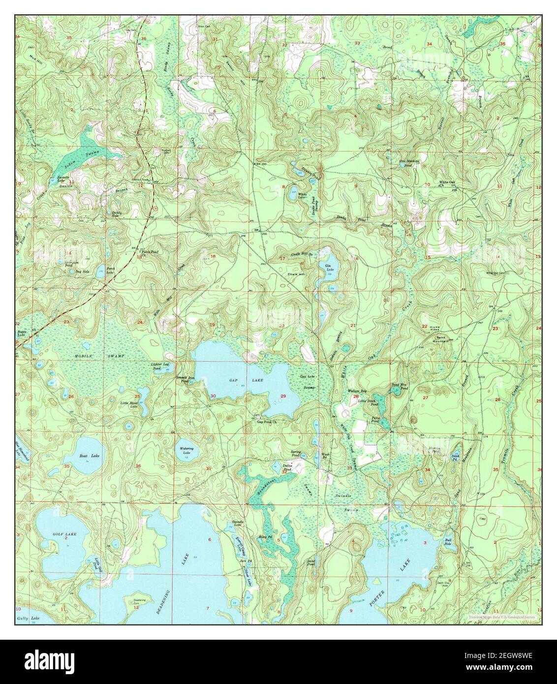 Gap Lake, Florida, map 1950, 1:24000, United States of America by Timeless Maps, data U.S. Geological Survey Stock Photo