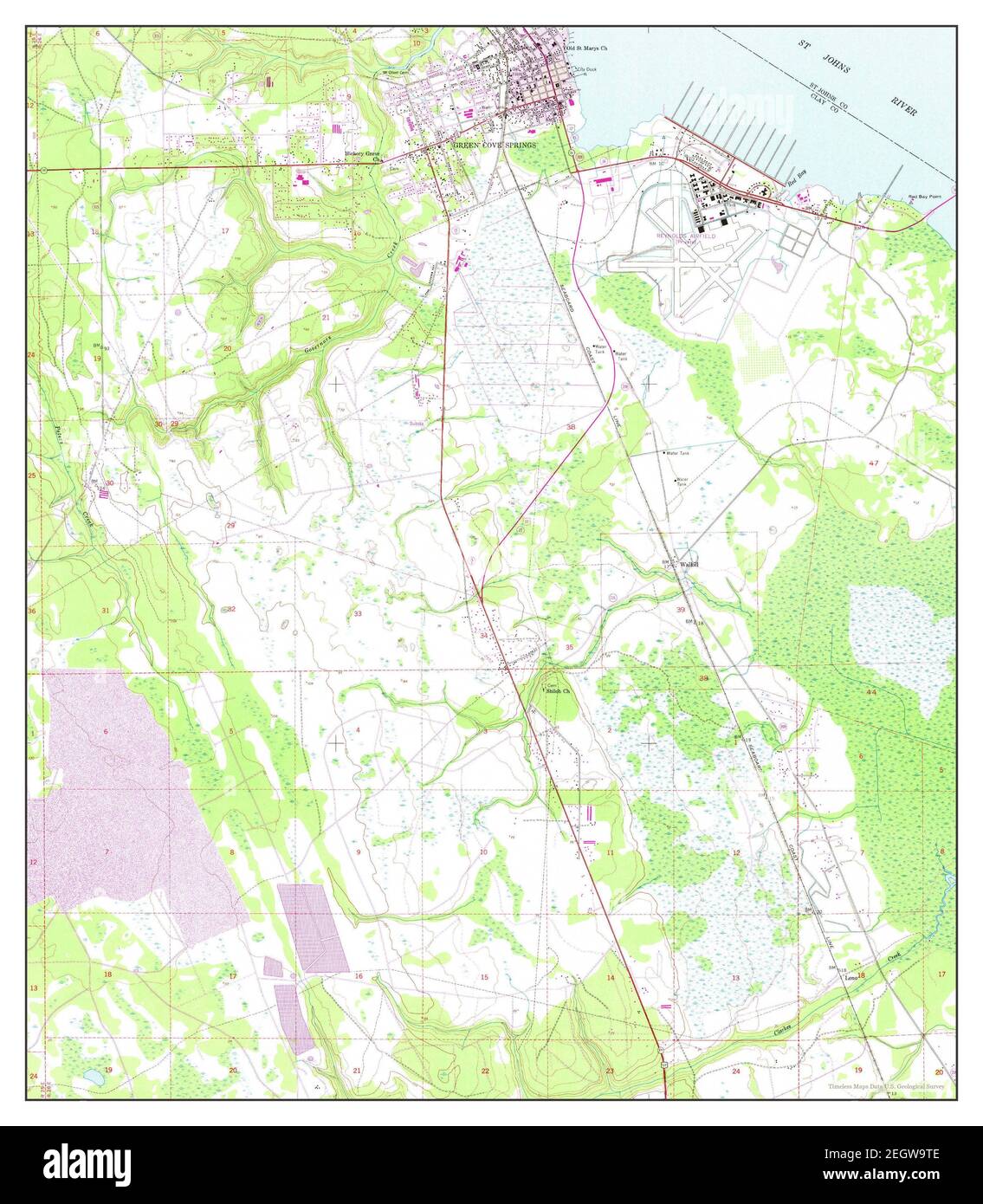 Green Cove Springs, Florida, map 1949, 124000, United States of America by Timeless Maps, data