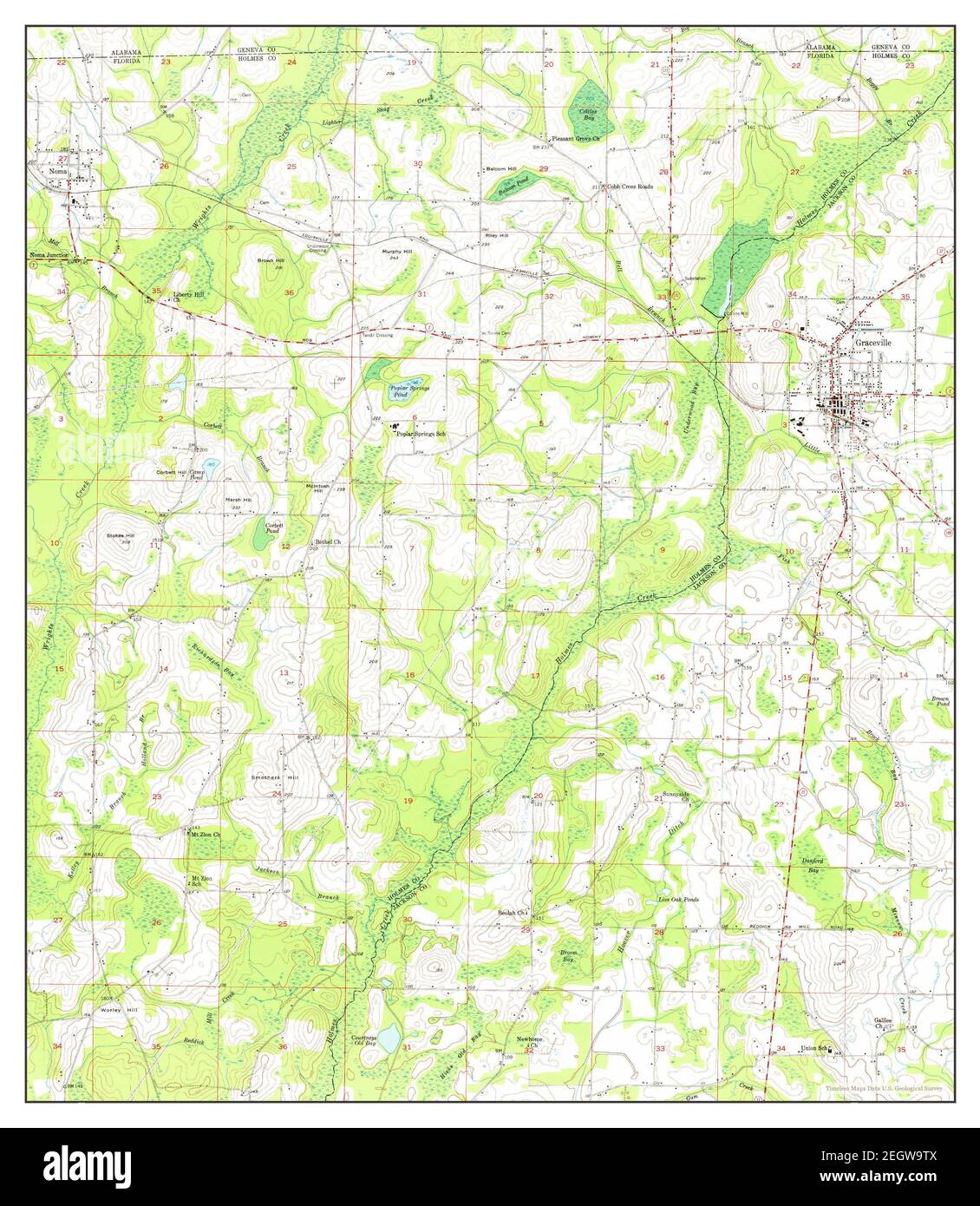 Graceville, Florida, map 1951, 1:24000, United States of America by ...