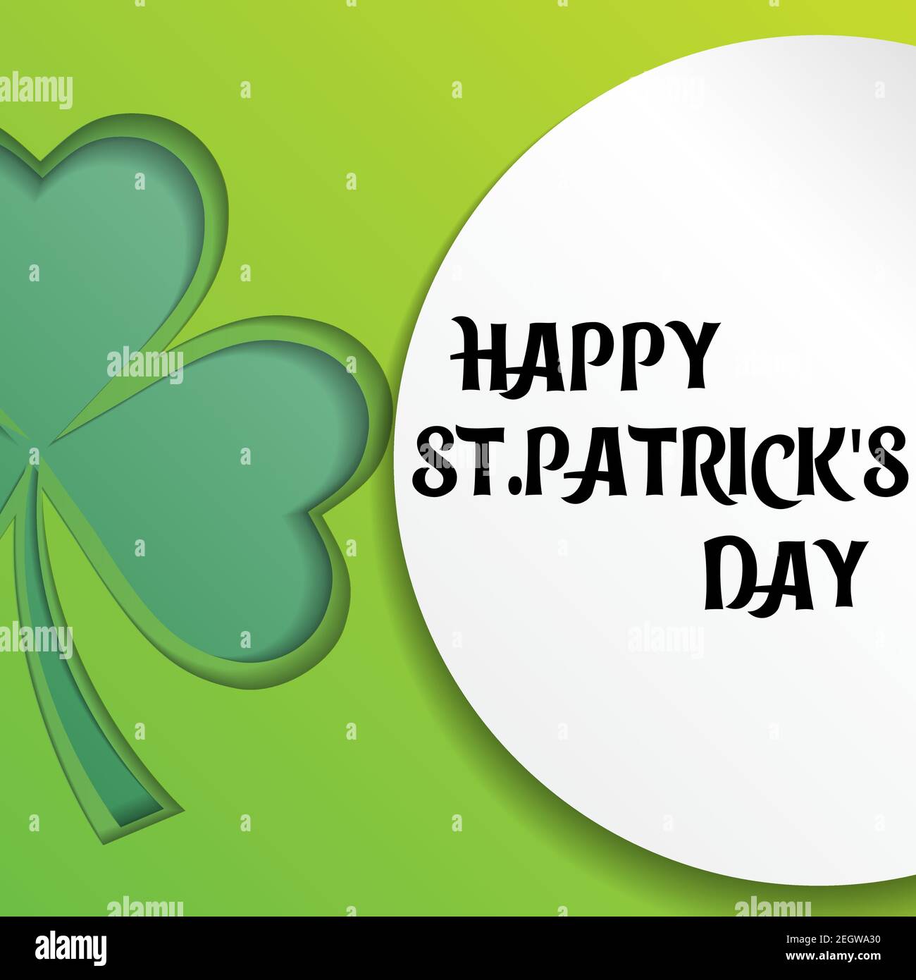 Emblems leaf clover. Irish shamrock leaves background for Happy St. Patrick s Day. EPS 10 Stock Vector