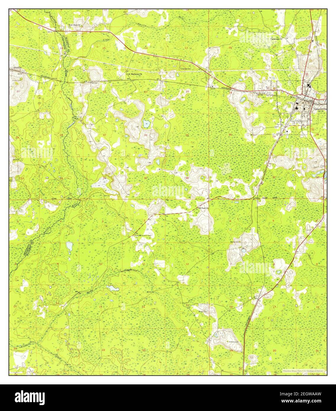 Greenville Florida map 1954 - Greenville Florida Map 1954 124000 United States Of America By Timeless Maps Data Us Geological Survey 2EGWAAW 