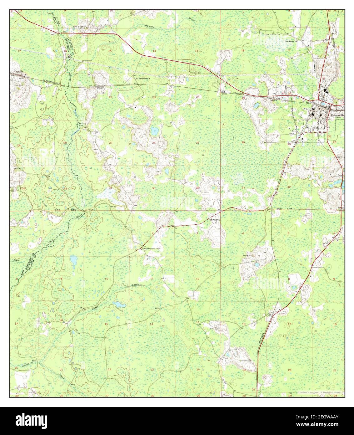 Greenville Florida map 1954 - Greenville Florida Map 1954 124000 United States Of America By Timeless Maps Data Us Geological Survey 2EGWAAY 