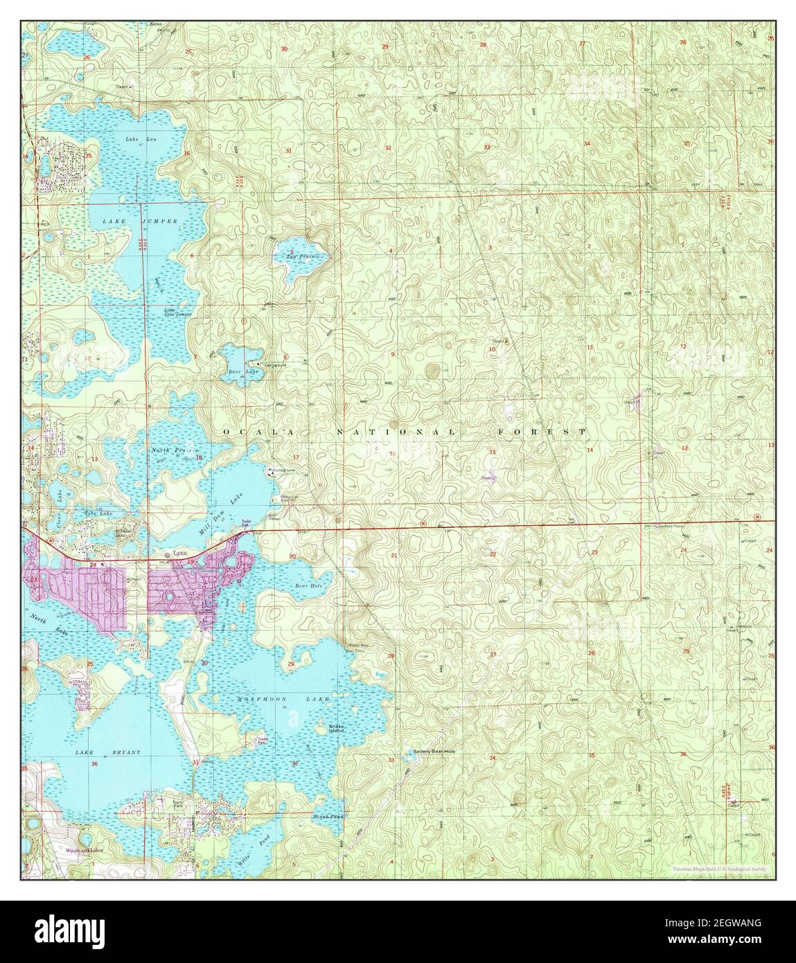 Halfmoon Lake, Florida, map 1999, 1:24000, United States of America by Timeless Maps, data U.S. Geological Survey Stock Photo