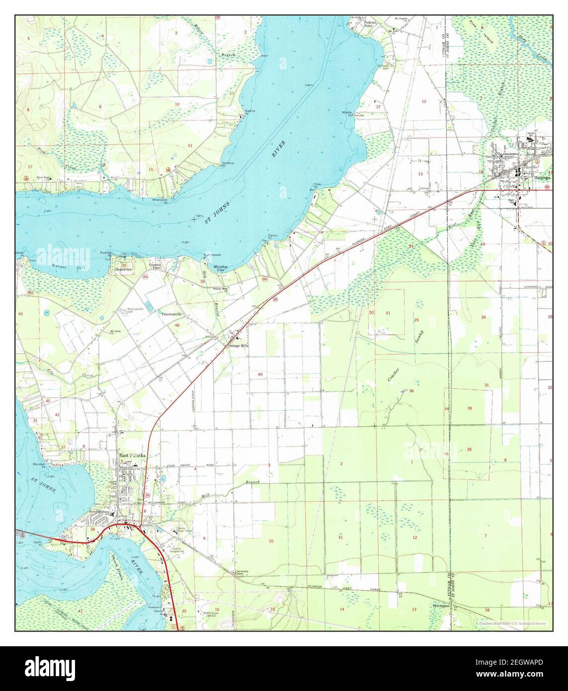 Hastings florida map hires stock photography and images Alamy