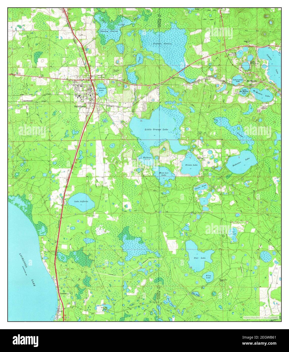 Hawthorne Florida Map 1966 124000 United States Of America By Timeless Maps Data Us Geological Survey 2EGWB61 