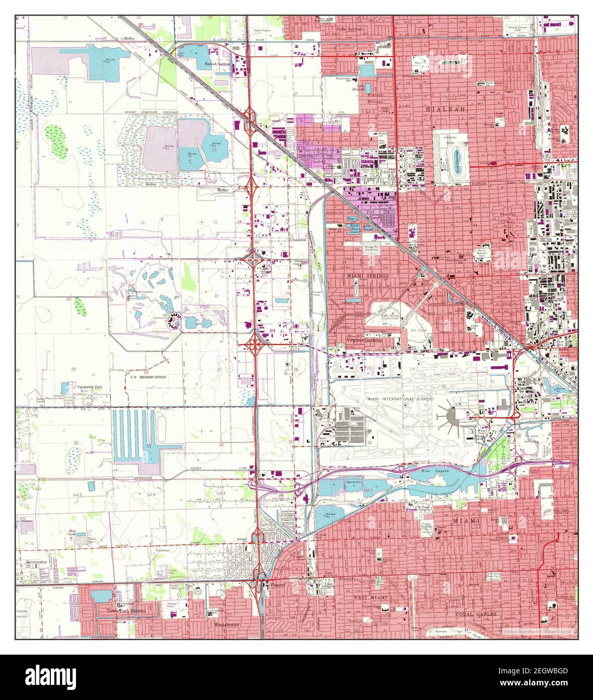 Hialeah, Florida, map 1962, 1:24000, United States of America by