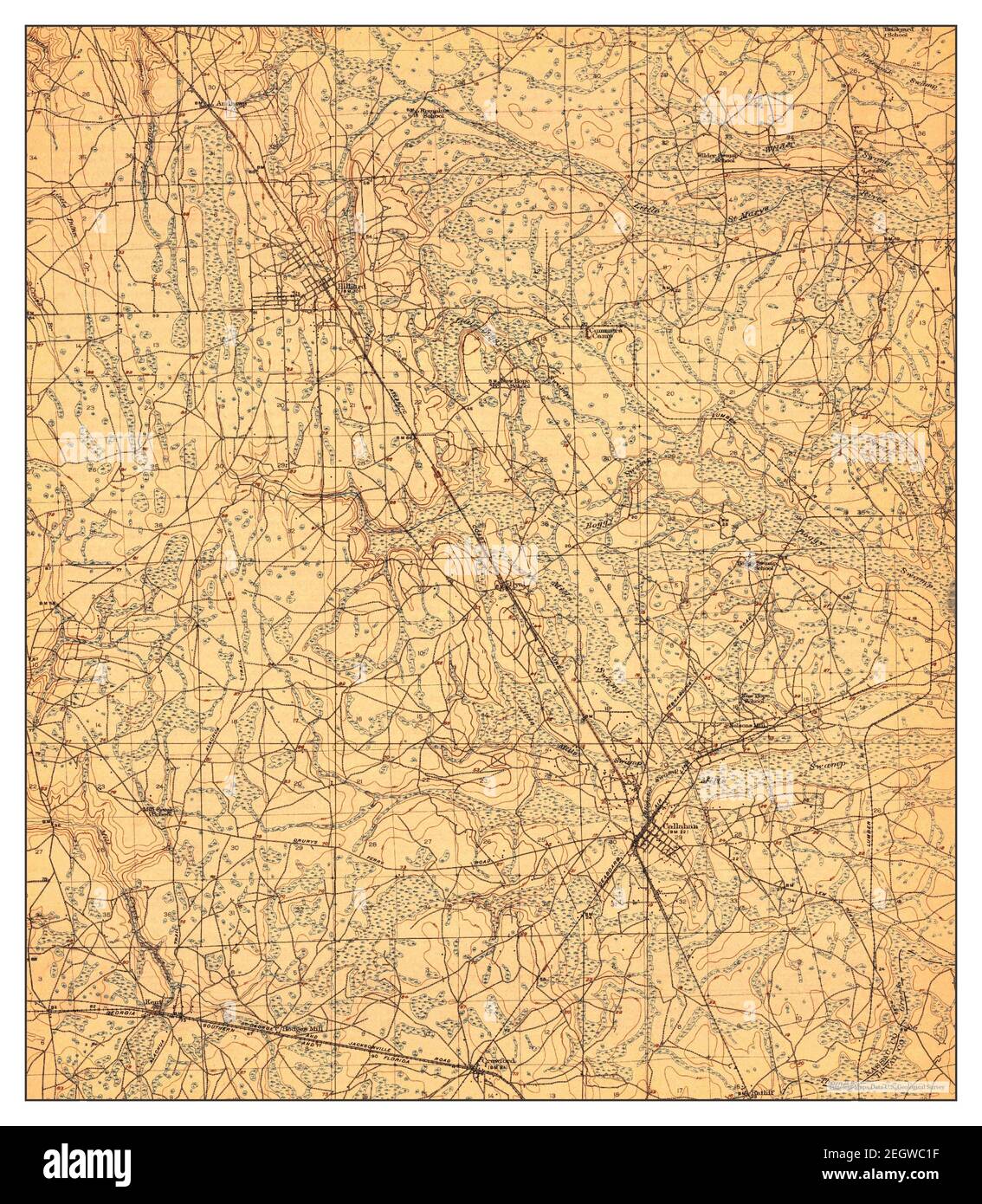 Hilliard, Florida, map 1919, 162500, United States of America by