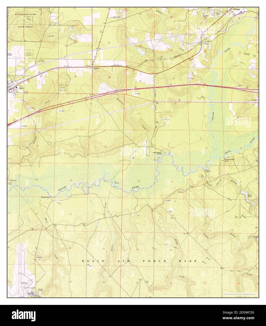Holt Florida map 1973 1 24000 - Holt Florida Map 1973 124000 United States Of America By Timeless Maps Data Us Geological Survey 2EGWCE6 