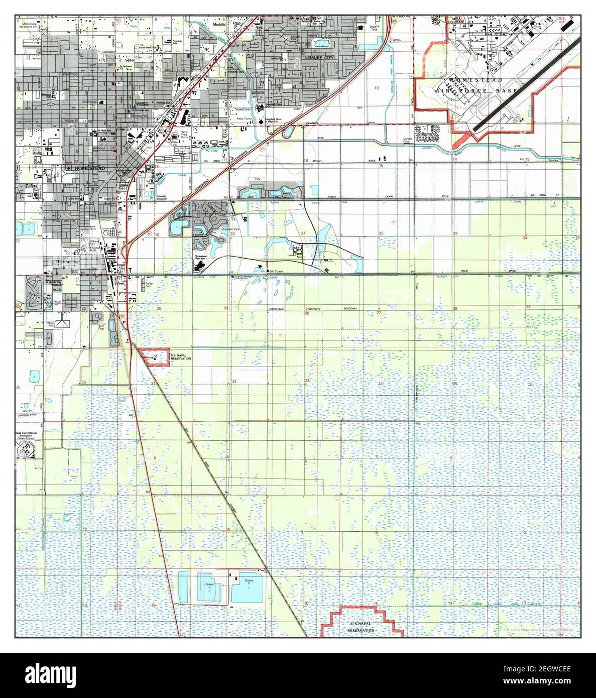 Homestead florida map hi res stock - Homestead Florida Map 1994 124000 United States Of America By Timeless Maps Data Us Geological Survey 2EGWCEE