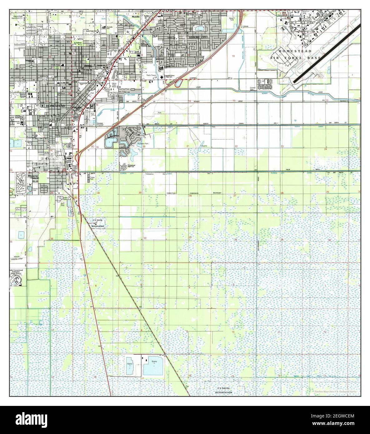 Homestead florida map hi res stock - Homestead Florida Map 1988 124000 United States Of America By Timeless Maps Data Us Geological Survey 2EGWCEM