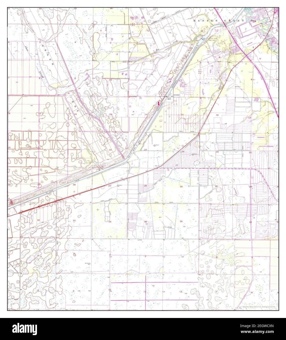 Indiantown SE, Florida, map 1953, 124000, United States of America by