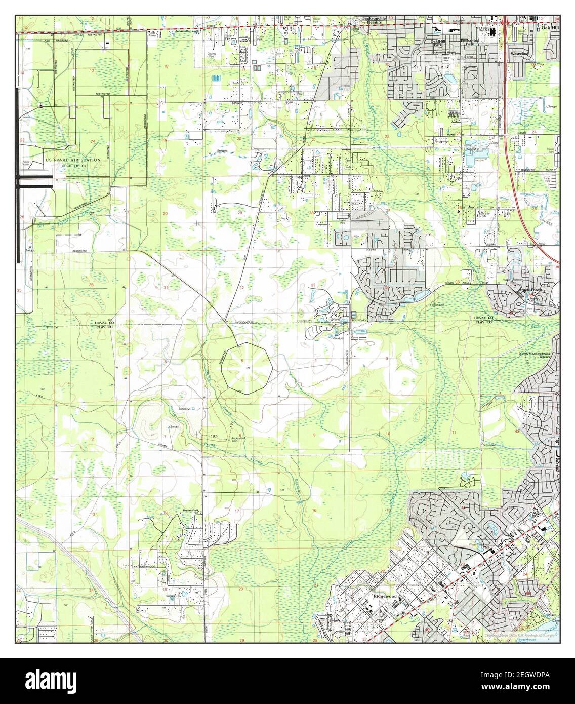 Jacksonville Heights, Florida, map 1993, 124000, United States of