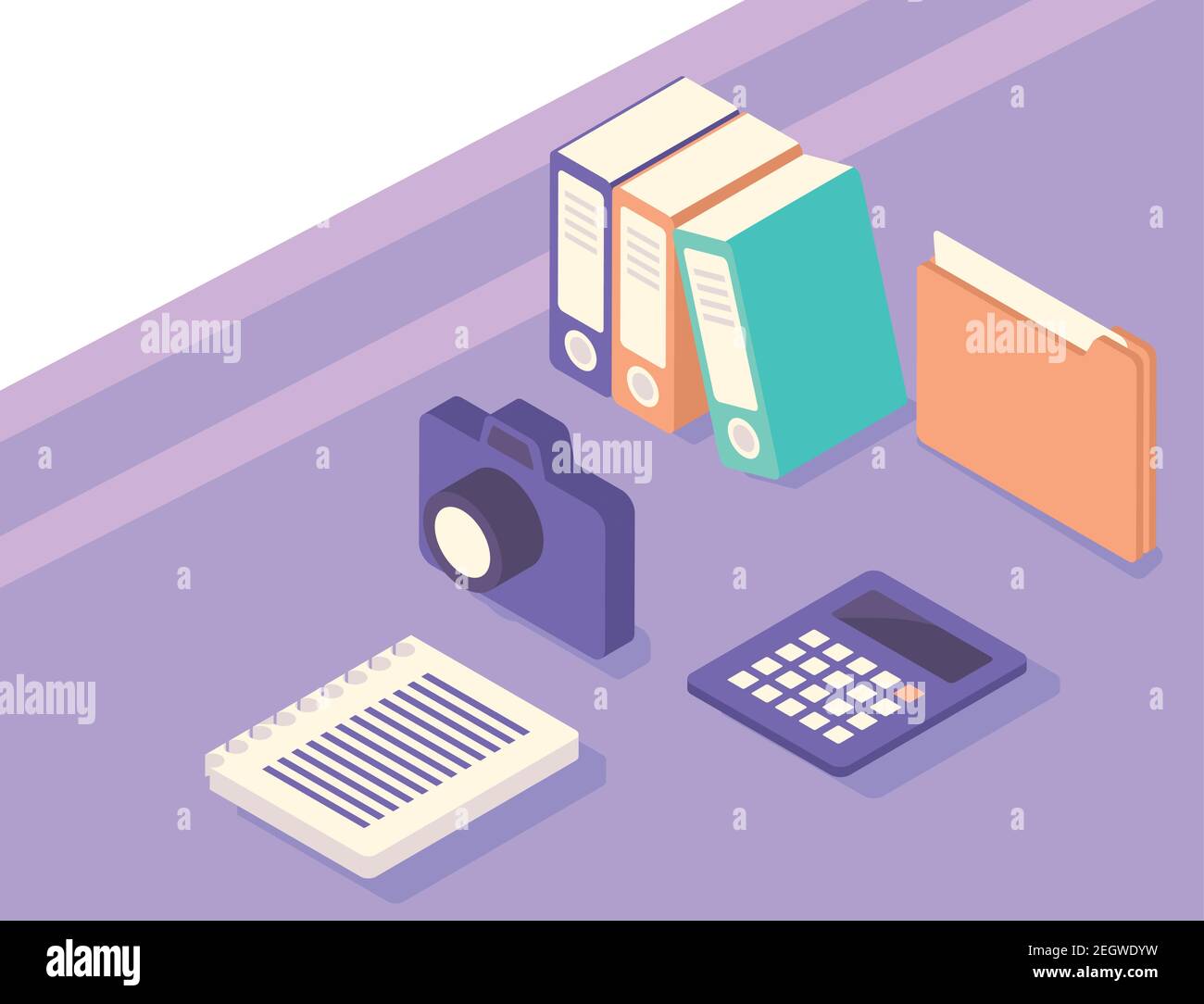 work place equipment set icons vector illustration design Stock Vector