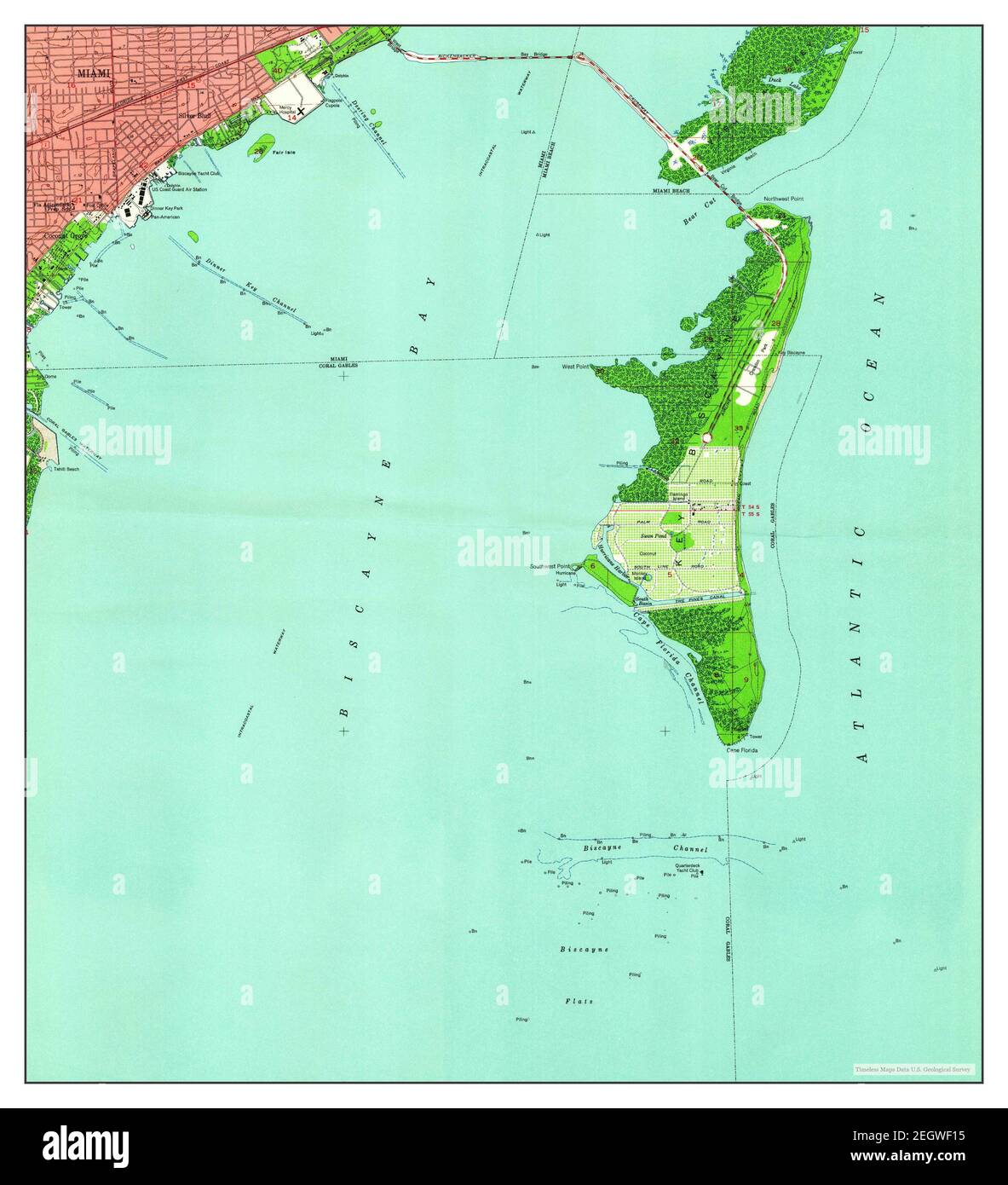 Key Biscayne Florida map 1947 - Key Biscayne Florida Map 1947 124000 United States Of America By Timeless Maps Data Us Geological Survey 2EGWF15
