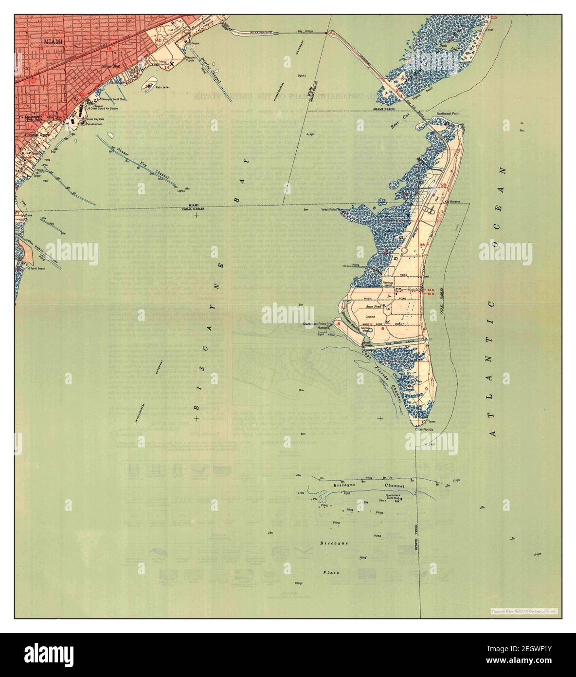 Key Biscayne Florida map 1949 - Key Biscayne Florida Map 1949 124000 United States Of America By Timeless Maps Data Us Geological Survey 2EGWF1Y