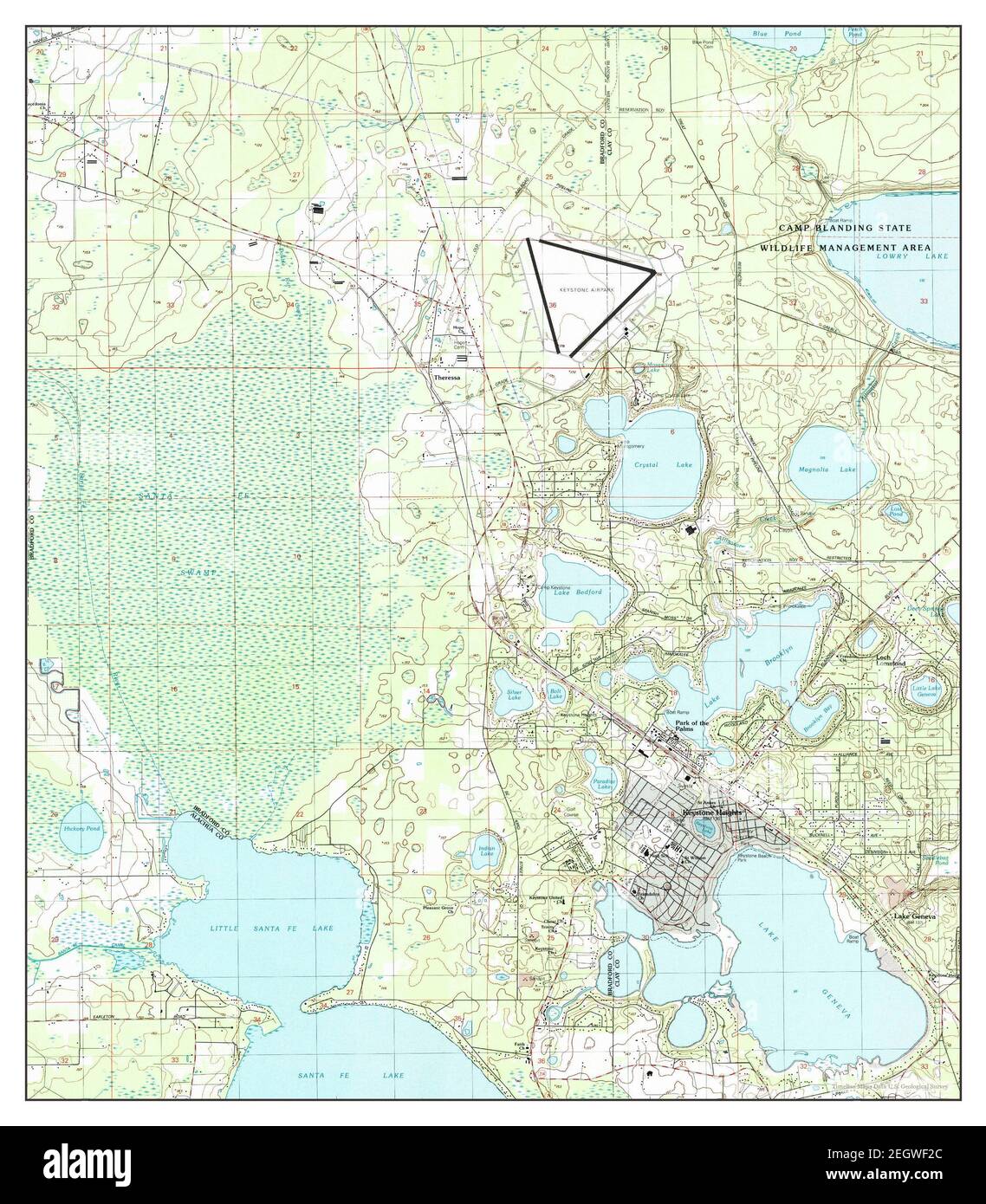 Keystone Heights, Florida, map 1993, 124000, United States of America