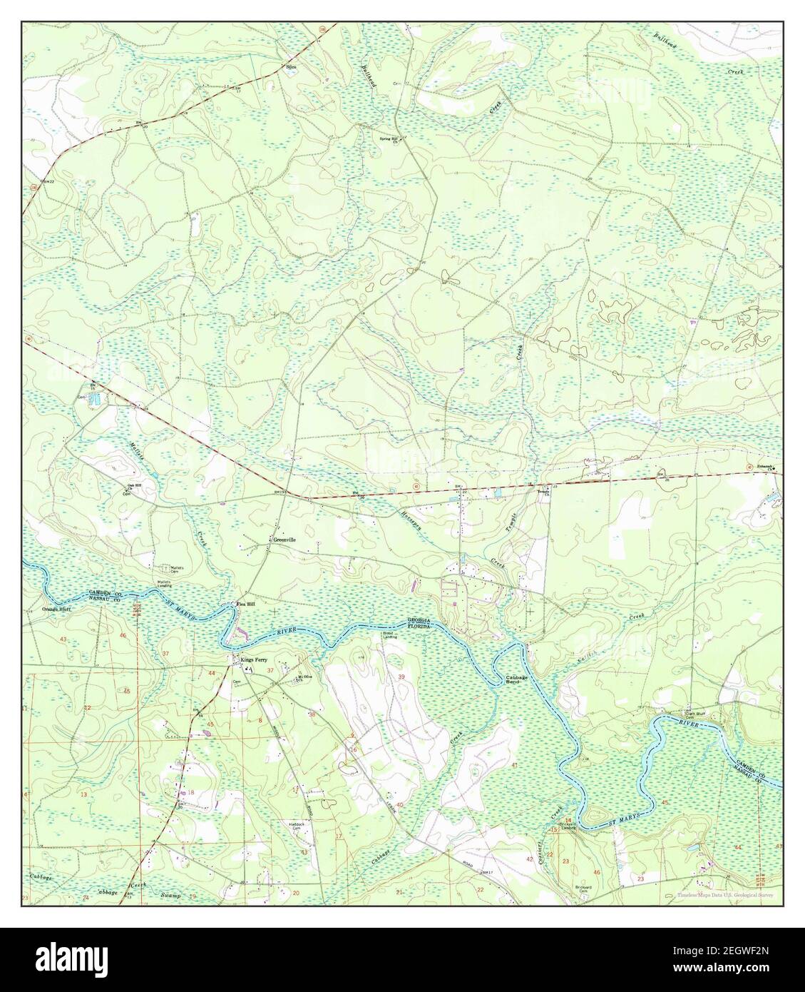 Kings Ferry, Florida, map 1970, 1:24000, United States of America by Timeless Maps, data U.S. Geological Survey Stock Photo
