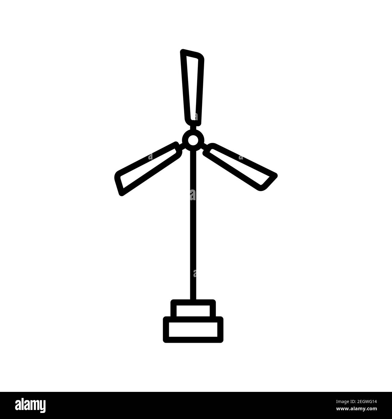 Illustration of windmill vector icon isolated on white background Stock ...